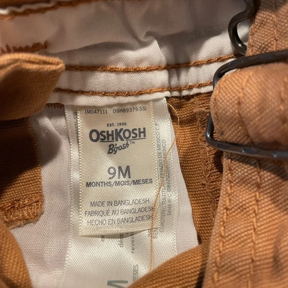 OshKosh B'gosh like carhartt bib Overalls size 9 months